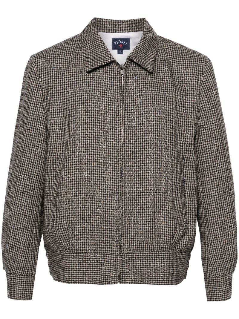 Black Ricky Houndstooth-pattern Jacket