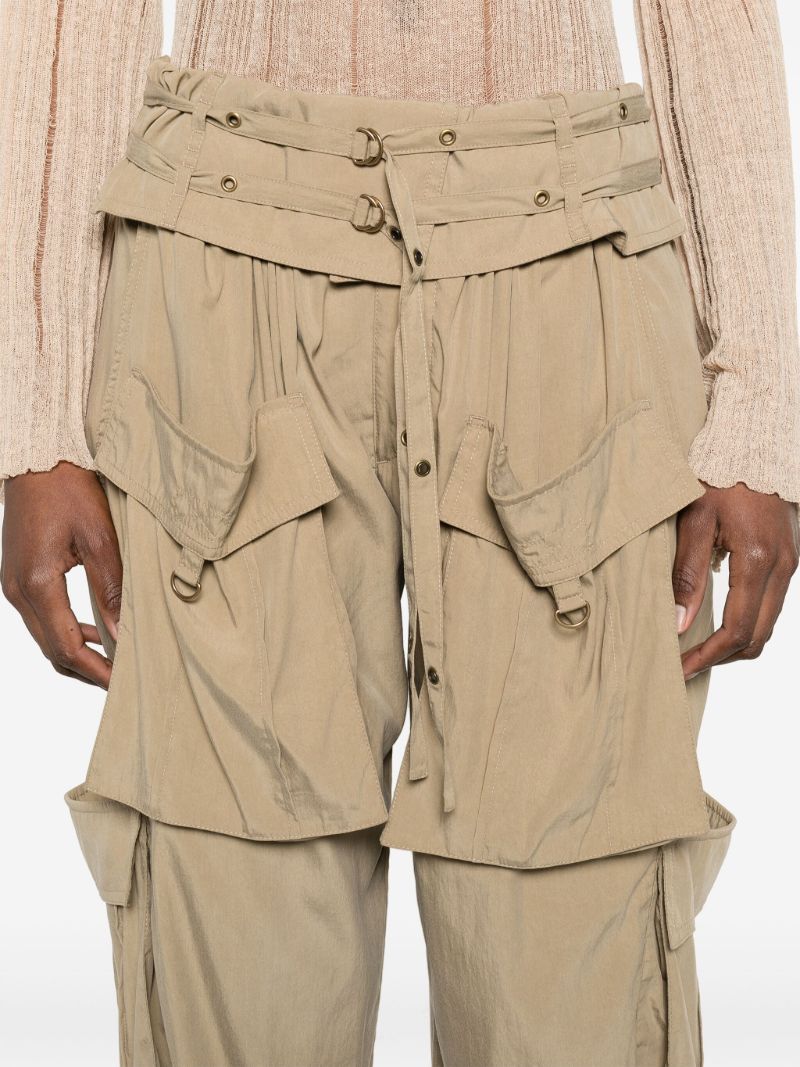 Brown Hadja Tapered Cargo Trousers