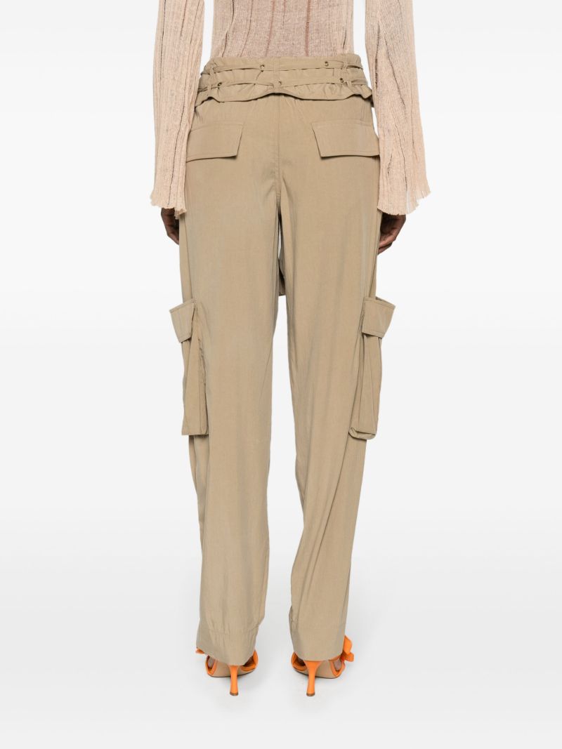 Brown Hadja Tapered Cargo Trousers