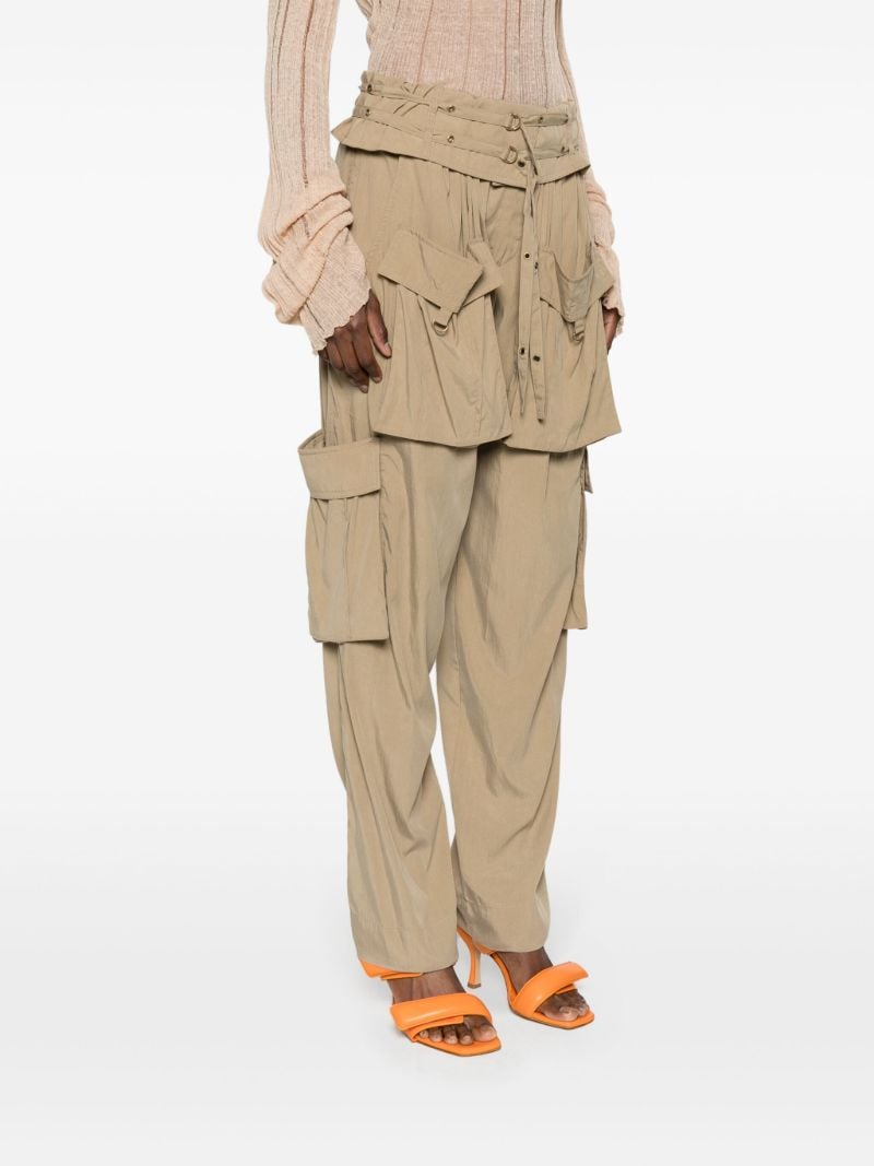 Brown Hadja Tapered Cargo Trousers