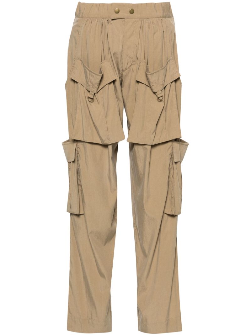 Brown Hadja Tapered Cargo Trousers