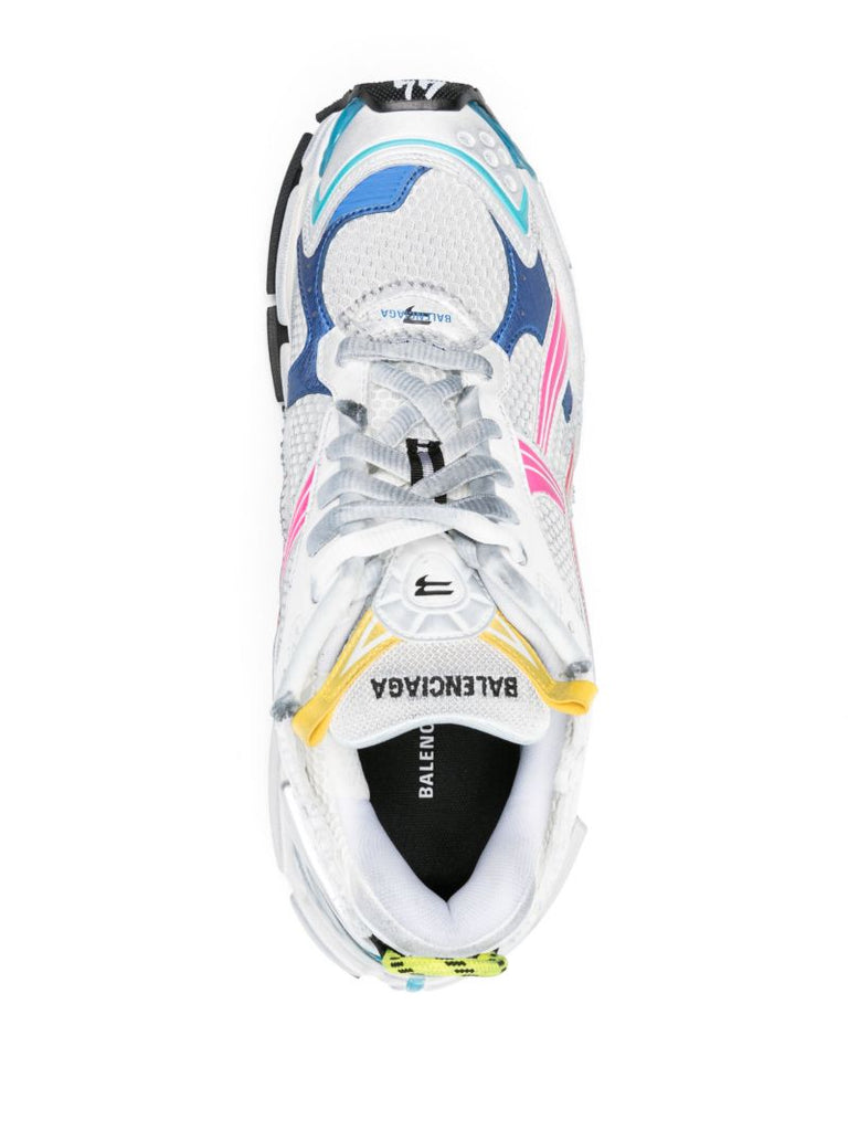 White Runner Panelled Sneakers