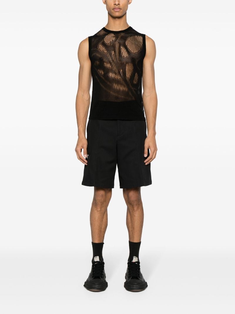 Black Lace-knit Vest