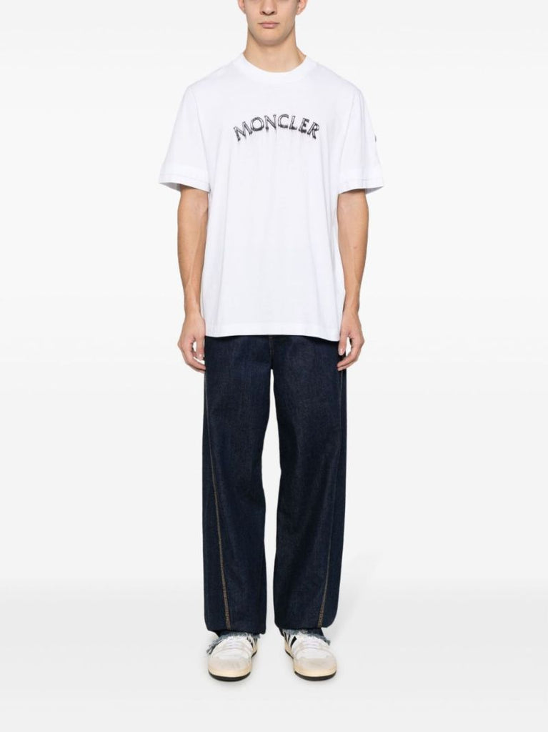 White Logo-print Cotton T-shirt