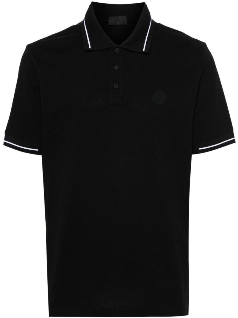 Black Logo-appliquÃ_x0083_Â© Polo Shirt