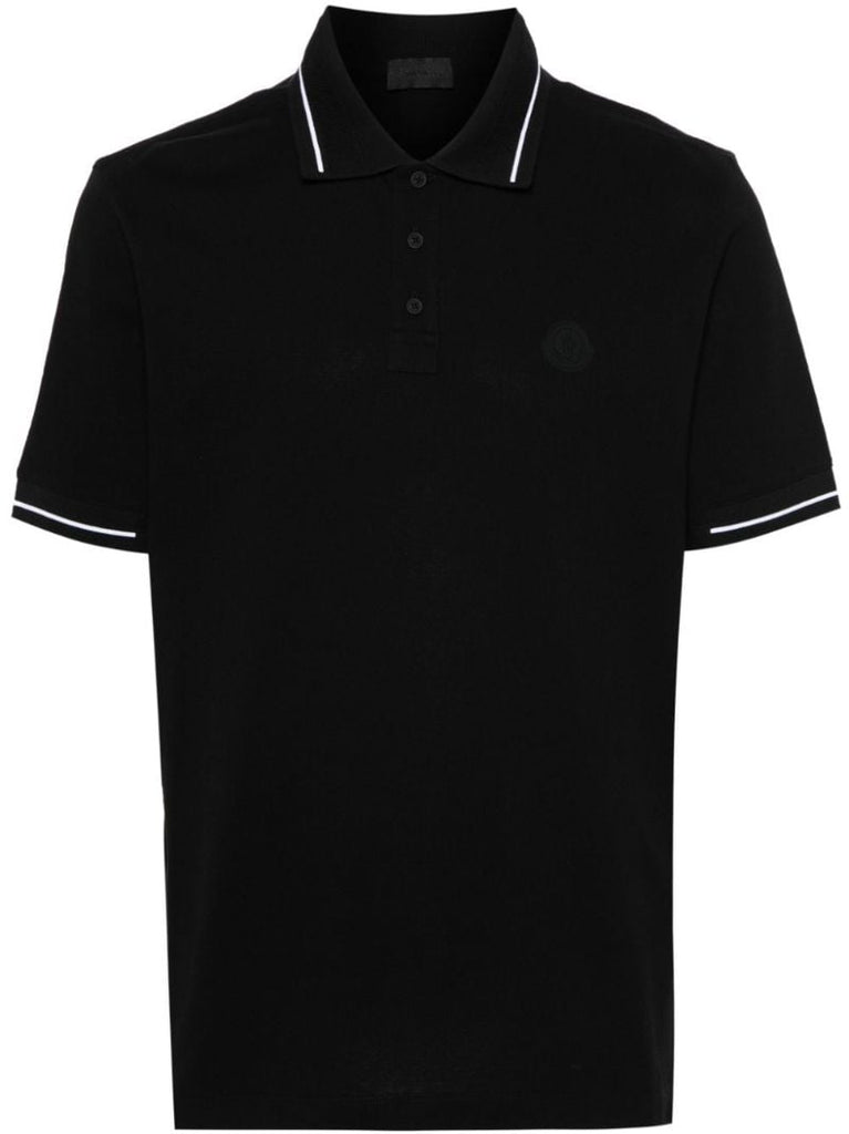 Black Logo-appliquÃ_x0083_Â© Polo Shirt