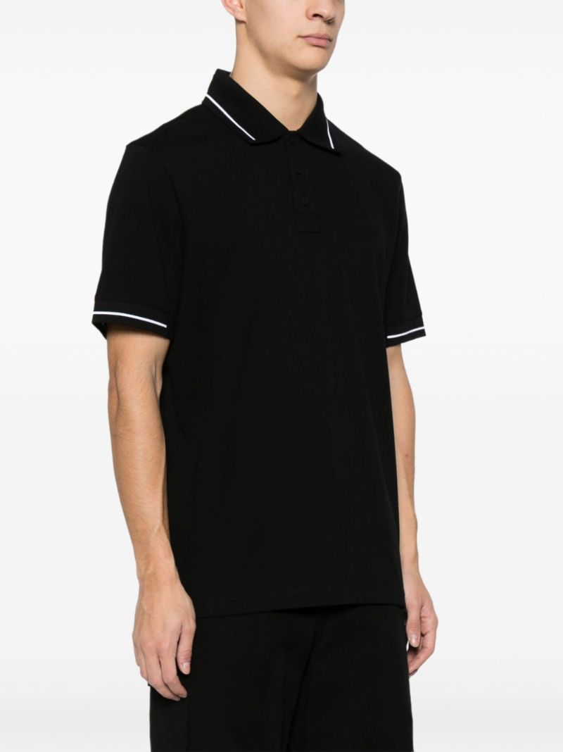 Black Logo-appliquÃ_x0083_Â© Polo Shirt