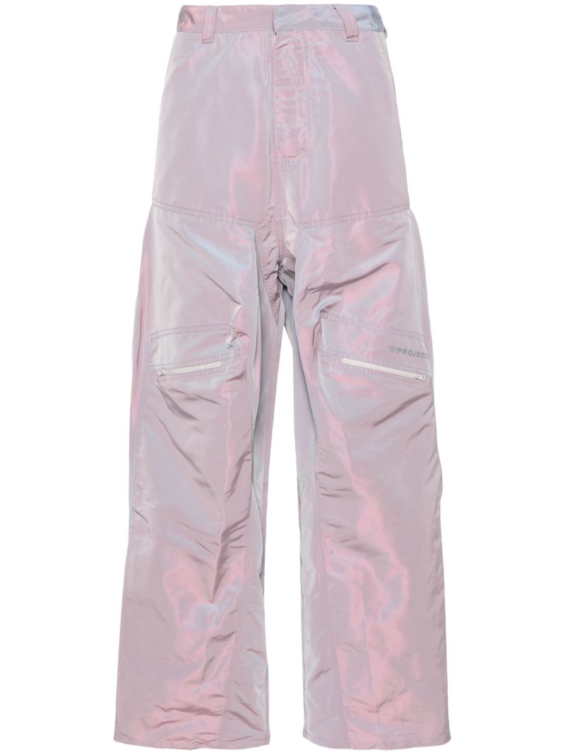 Purple Iridescent Straight-leg Trousers
