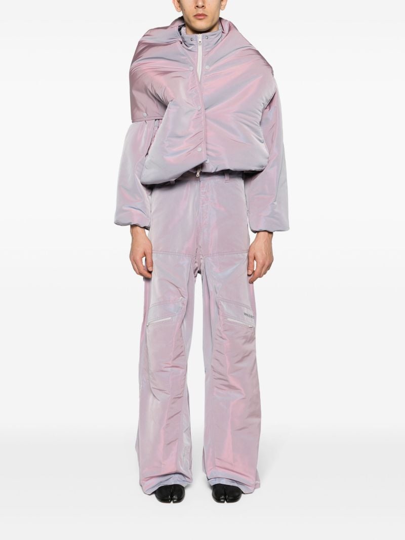 Purple Iridescent Straight-leg Trousers