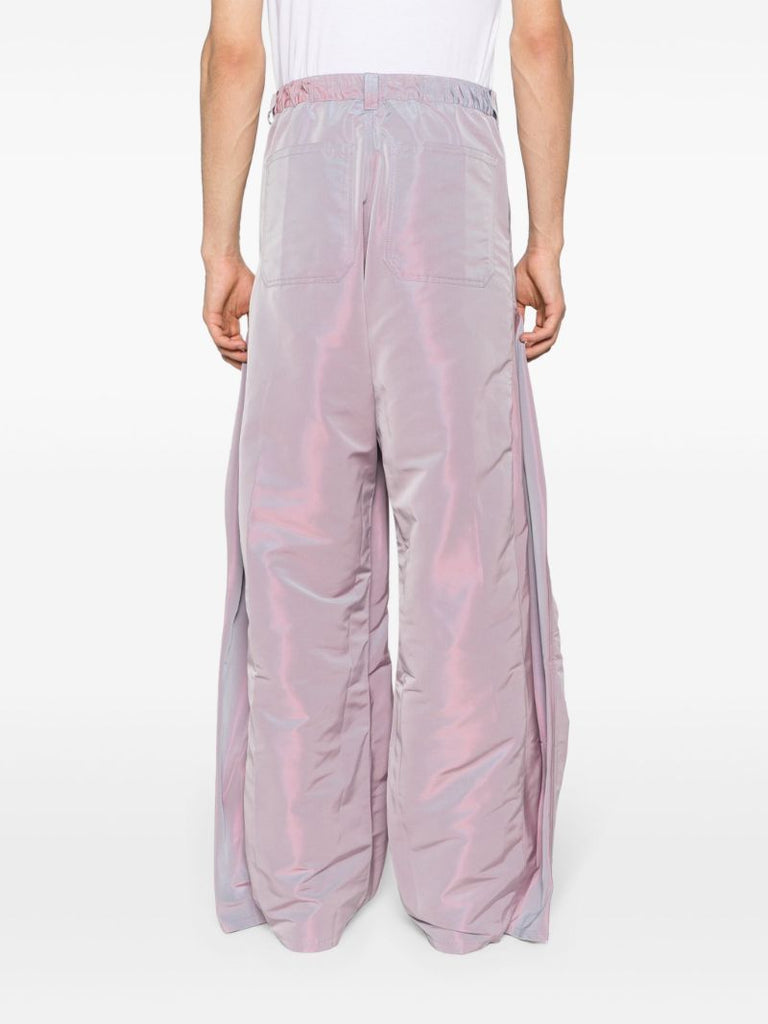Purple Iridescent Straight-leg Trousers