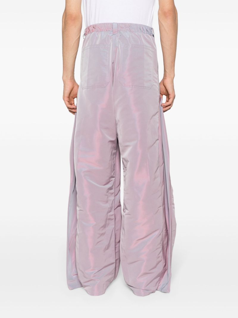 Purple Iridescent Straight-leg Trousers