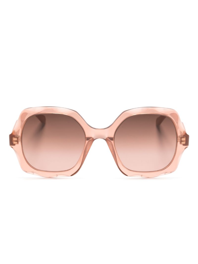 Pink Olivia Round-frame Sunglasses