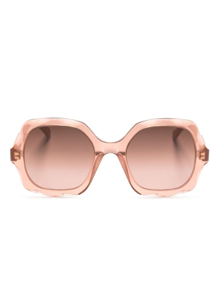 Pink Olivia Round-frame Sunglasses