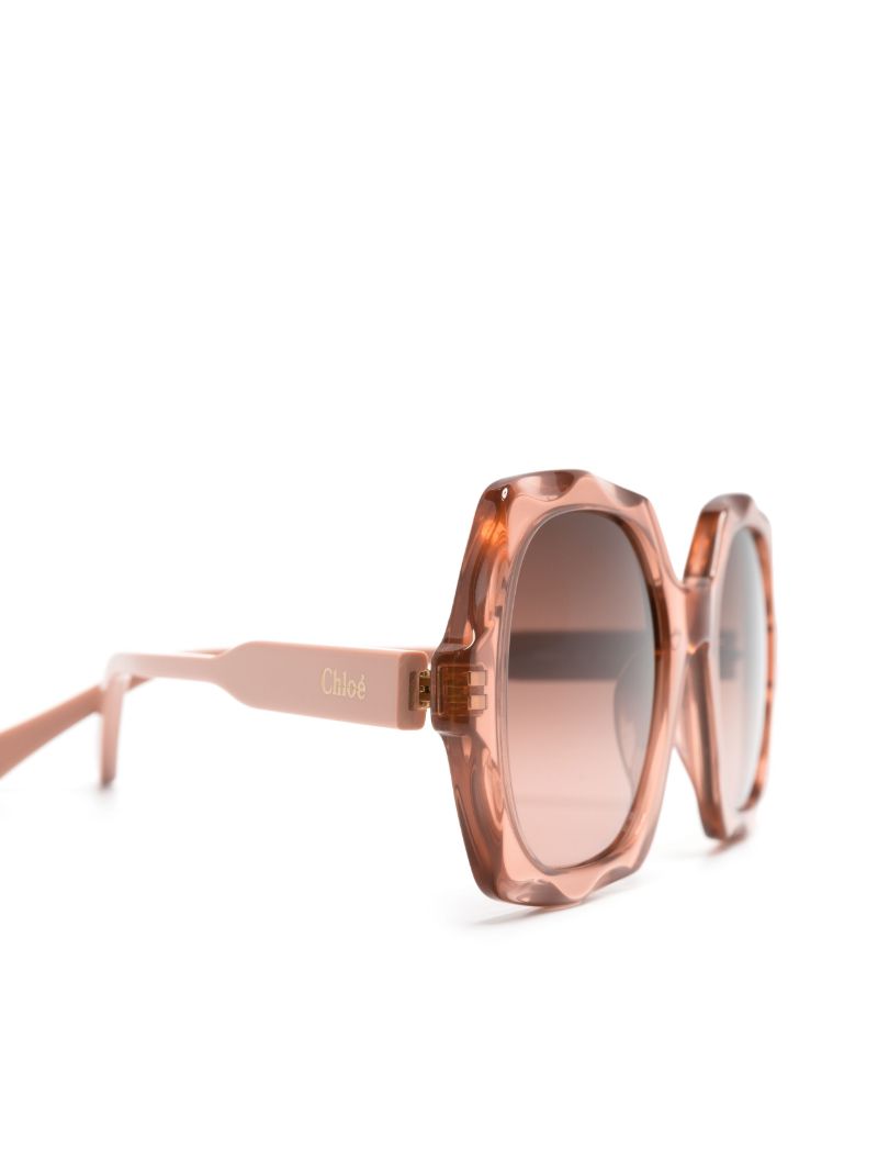 Pink Olivia Round-frame Sunglasses