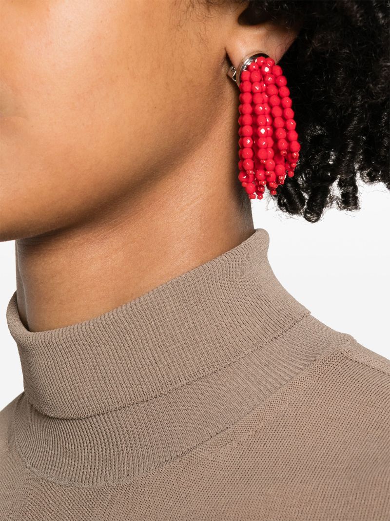 Red Small Fireworks Clip-on Earrings