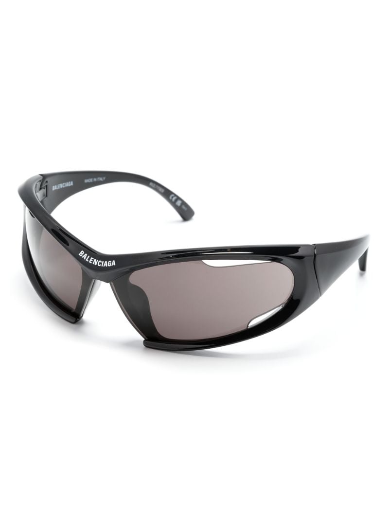 Black Dynamo Wrap Cat-eye Sunglasses