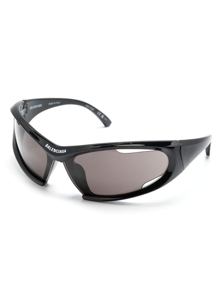 Black Dynamo Wrap Cat-eye Sunglasses