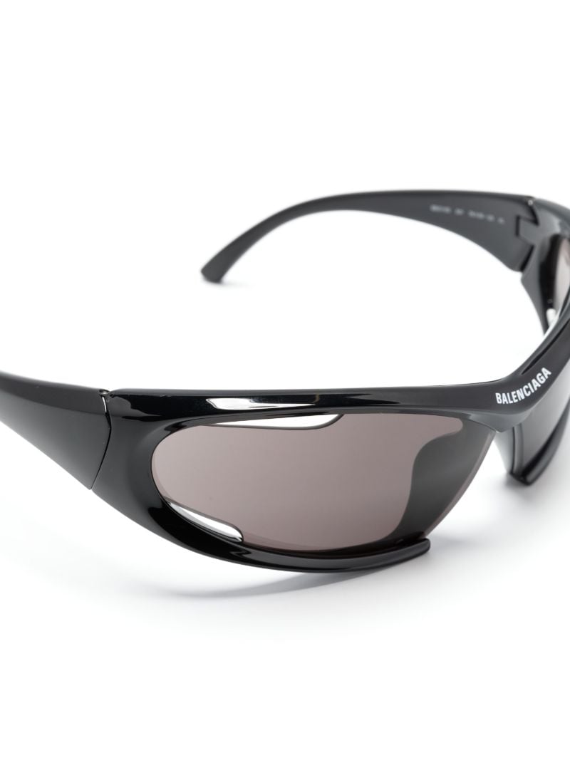 Black Dynamo Wrap Cat-eye Sunglasses