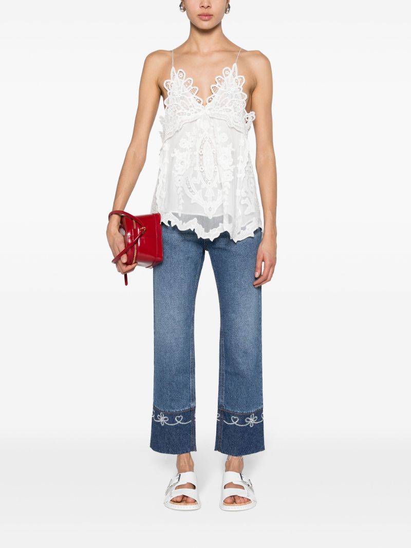 White Victoria Floral-lace Top