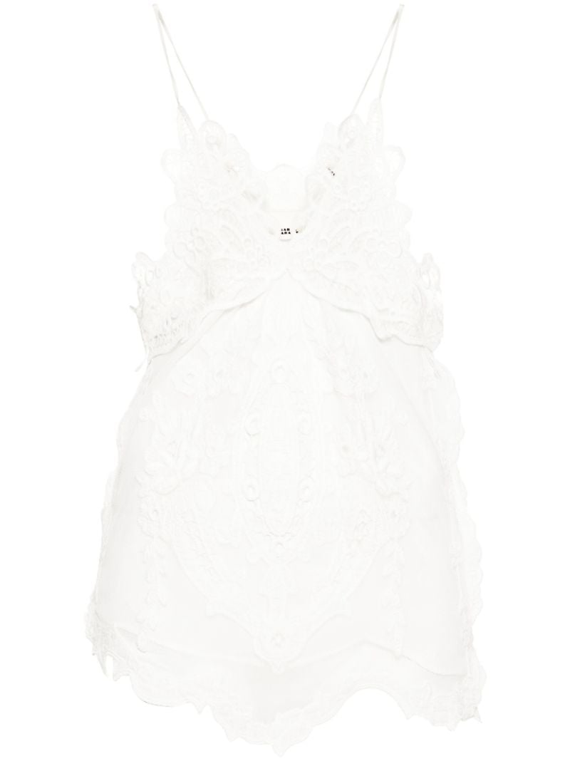 White Victoria Floral-lace Top
