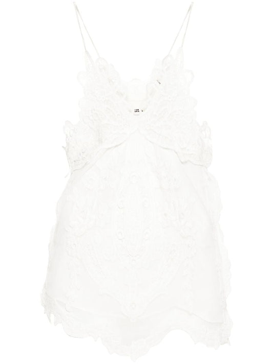 White Victoria Floral-lace Top