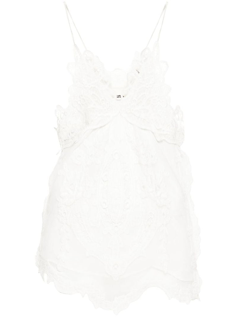 White Victoria Floral-lace Top