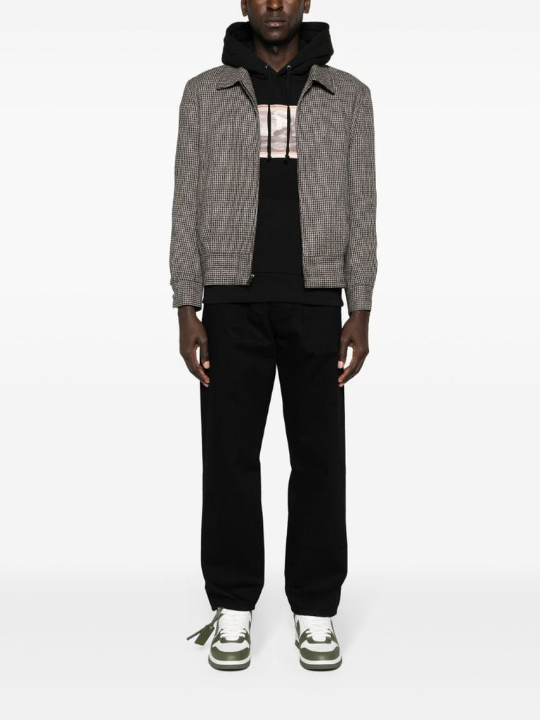 Black Mid-rise Straight-leg Jeans