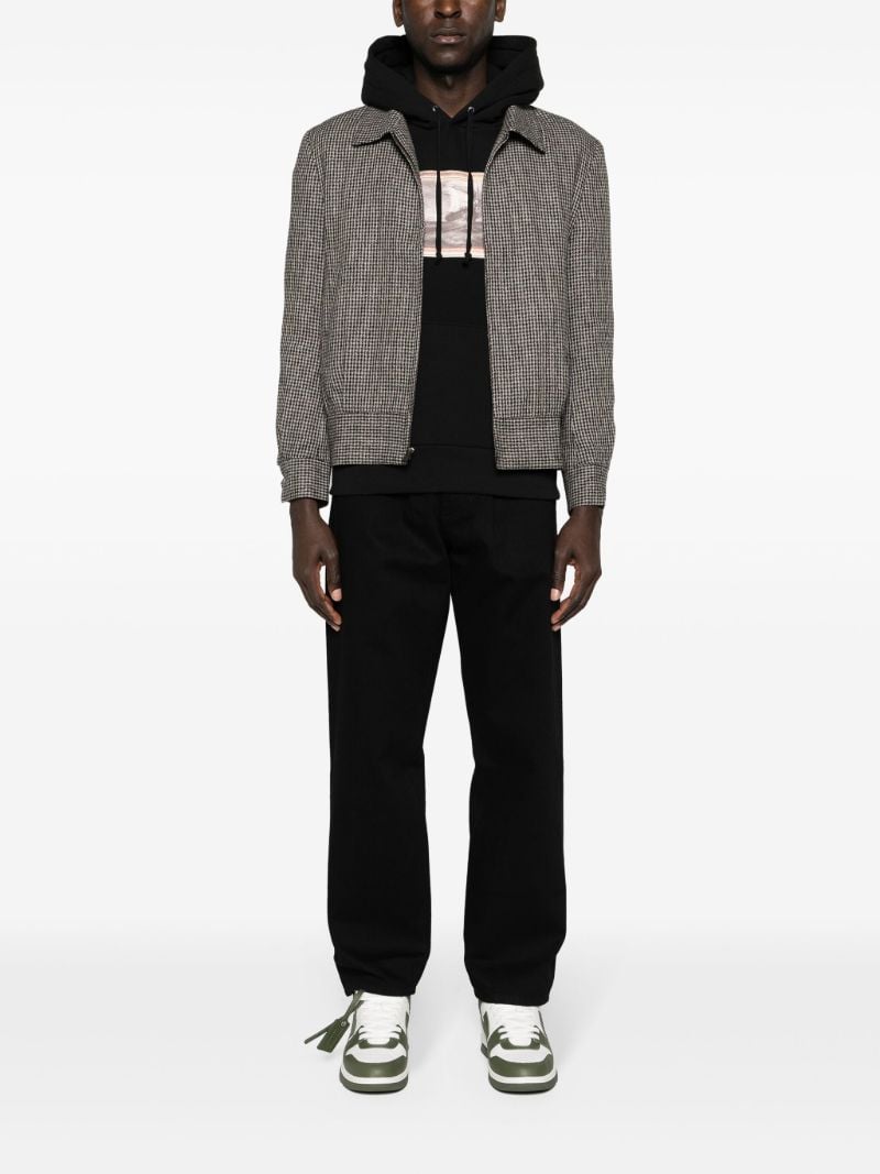 Black Mid-rise Straight-leg Jeans