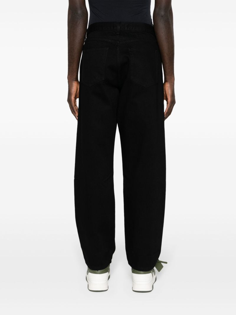 Black Mid-rise Straight-leg Jeans