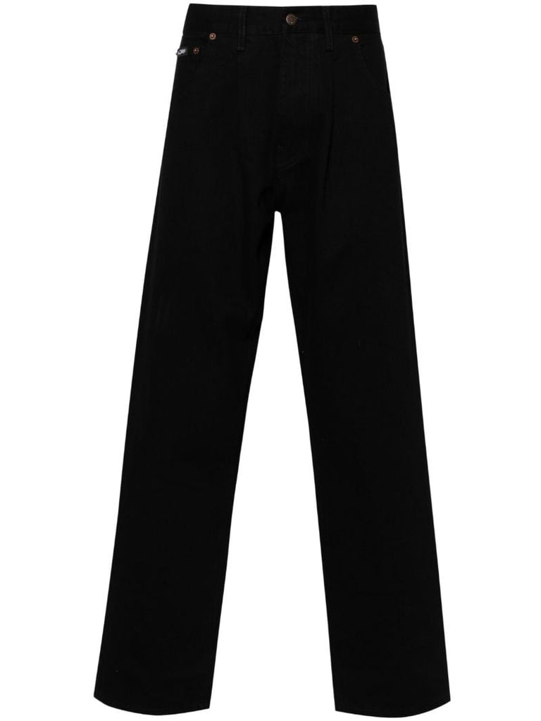 Black Mid-rise Straight-leg Jeans