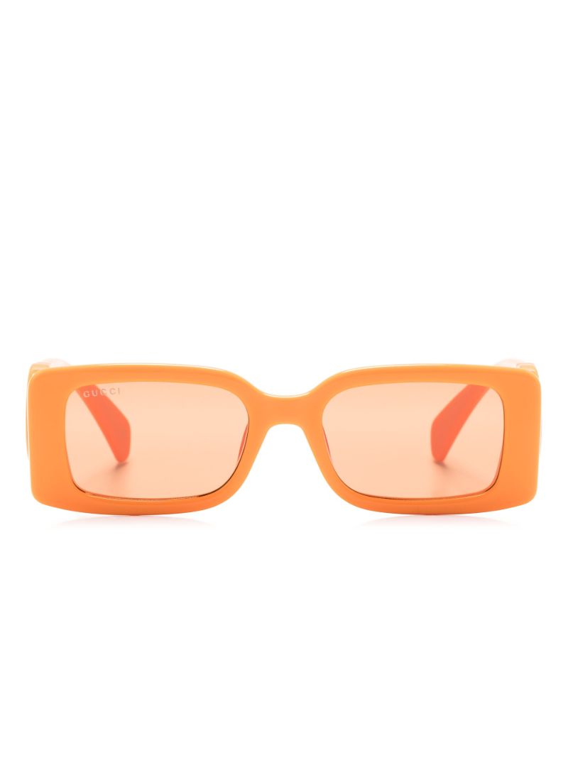 Orange Interlocking G Rectangle-frame Sunglasses