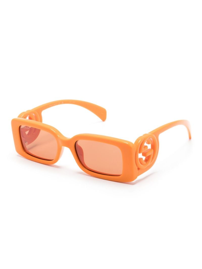 Orange Interlocking G Rectangle-frame Sunglasses