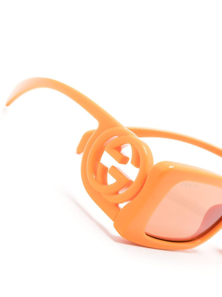 Orange Interlocking G Rectangle-frame Sunglasses
