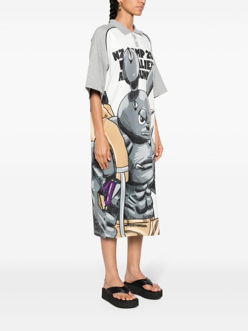 White Camping Footballer Polo Dress