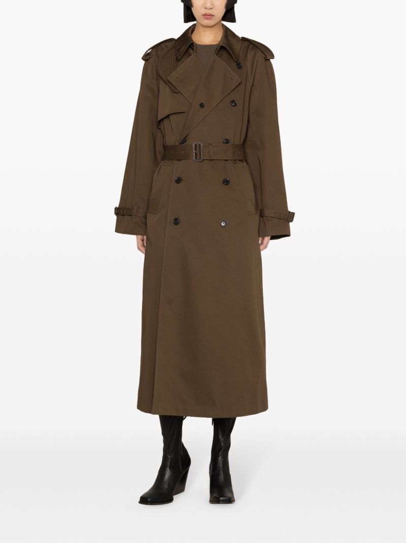 Brown Classic Trench Wool Coat