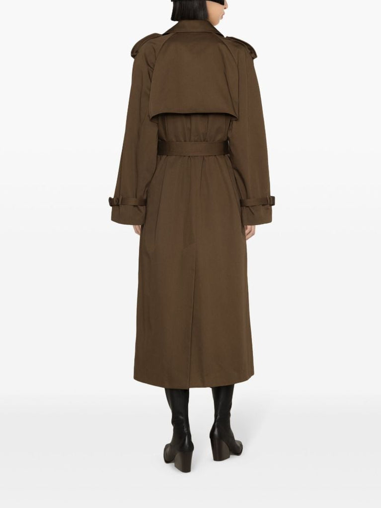Brown Classic Trench Wool Coat
