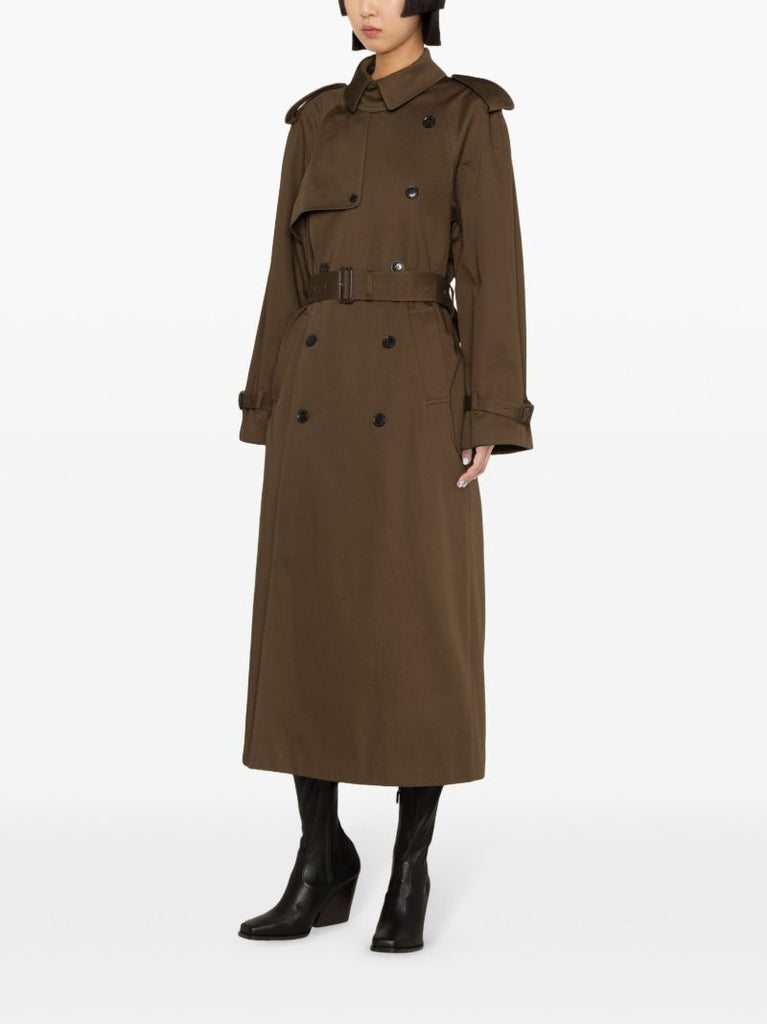 Brown Classic Trench Wool Coat