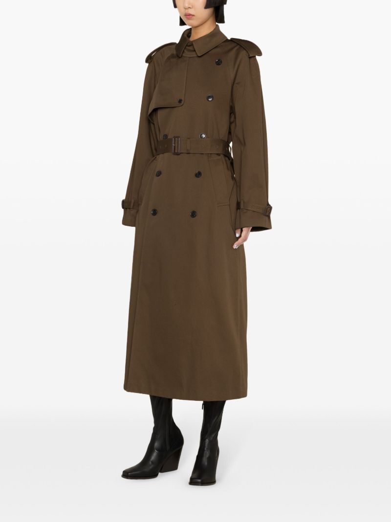 Brown Classic Trench Wool Coat