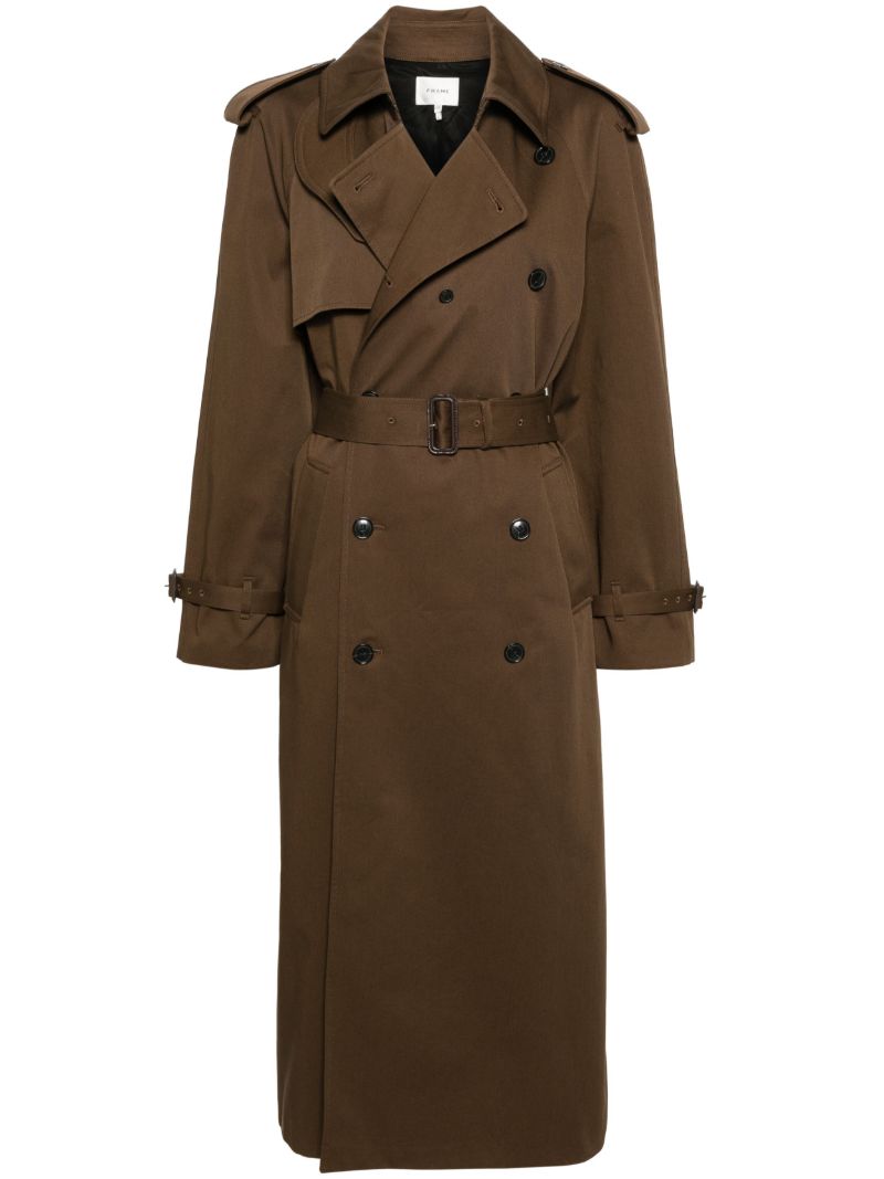 Brown Classic Trench Wool Coat