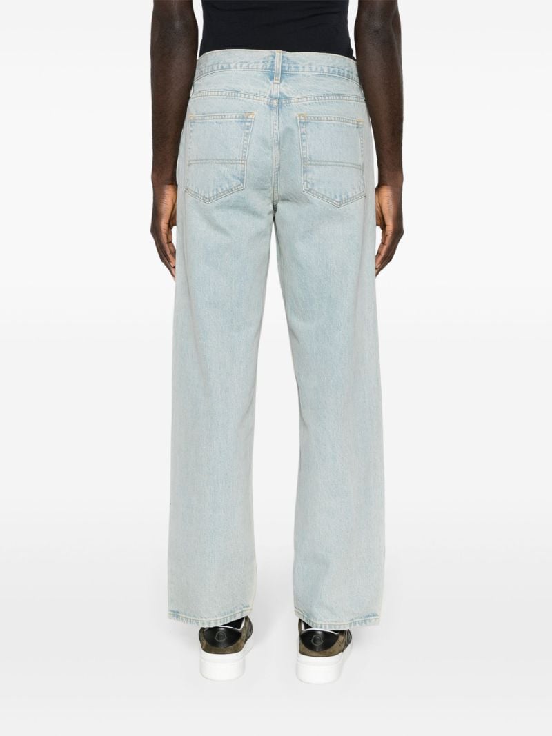 Blue Mid-rise Straight-leg Jeans
