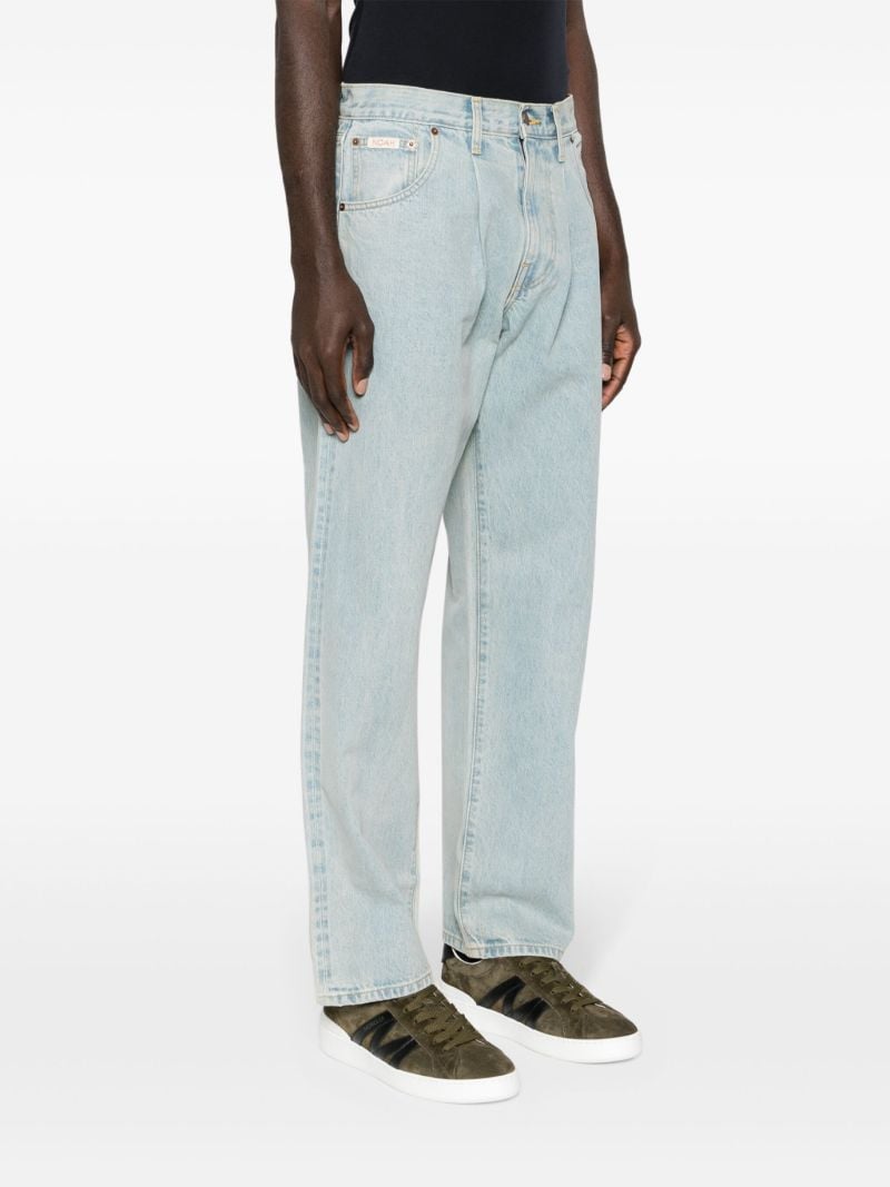 Blue Mid-rise Straight-leg Jeans