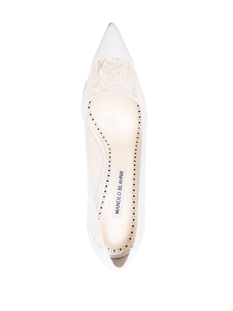 White Bbla 90mm Pumps