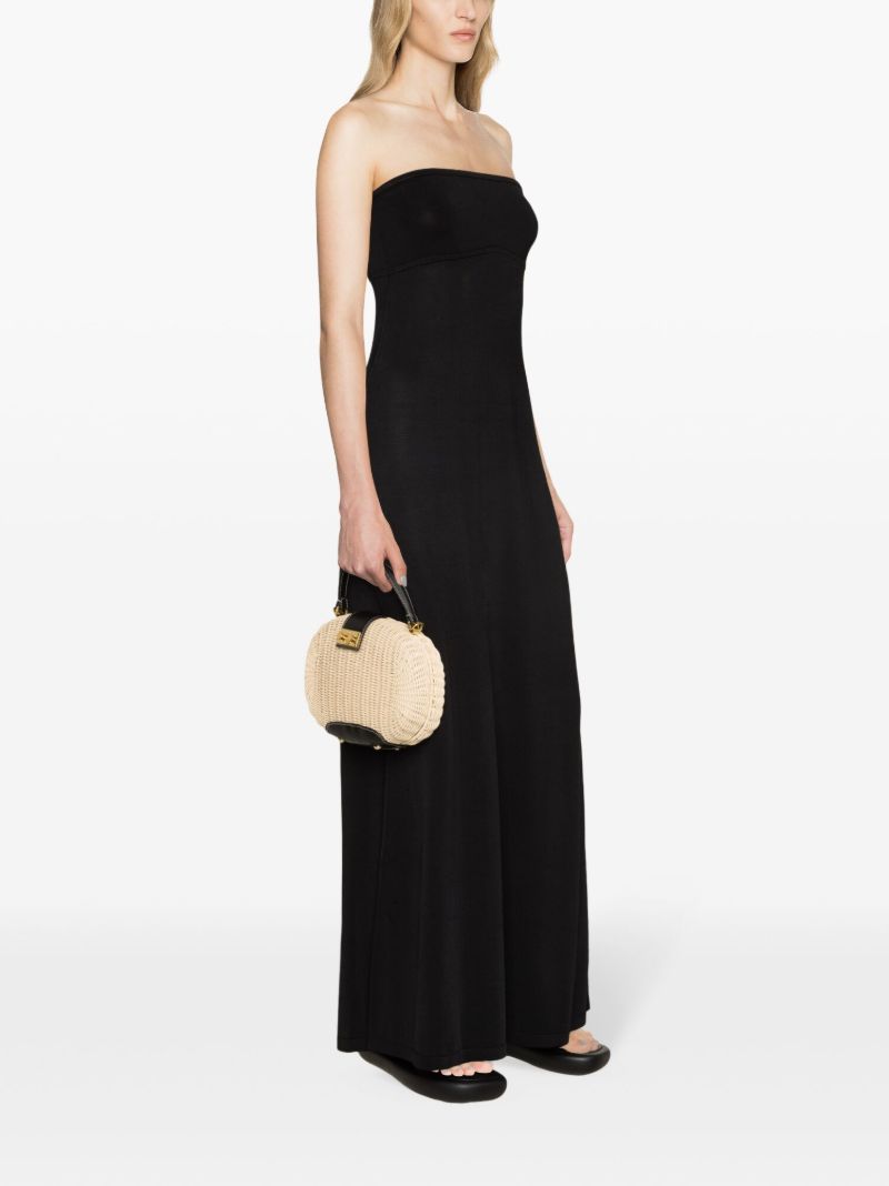 Black Tube Knit Maxi Dress