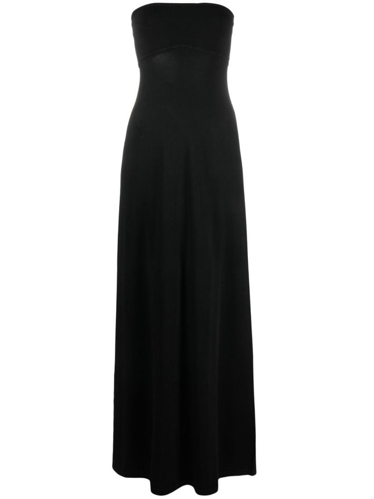 Black Tube Knit Maxi Dress