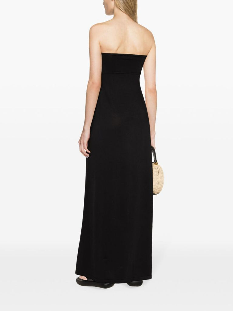 Black Tube Knit Maxi Dress