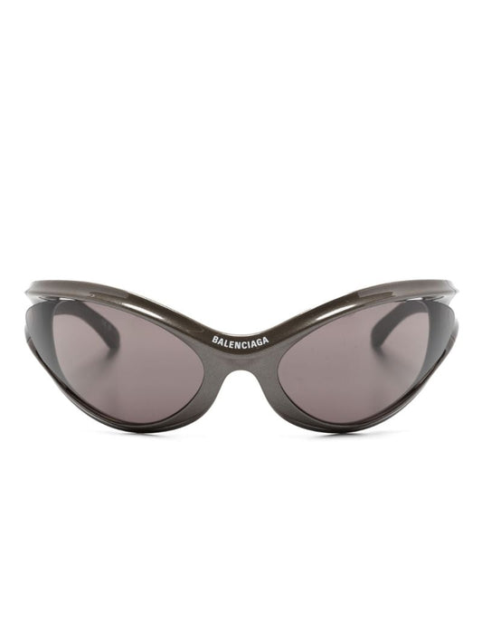 Black Dynamo Wrap Cat-eye Sunglasses