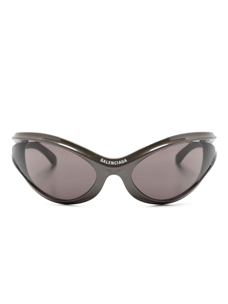 Black Dynamo Wrap Cat-eye Sunglasses