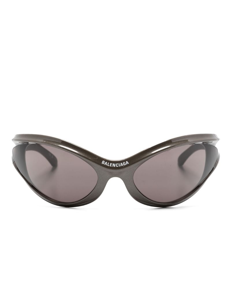 Black Dynamo Wrap Cat-eye Sunglasses