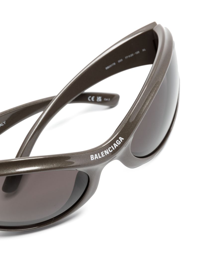 Black Dynamo Wrap Cat-eye Sunglasses