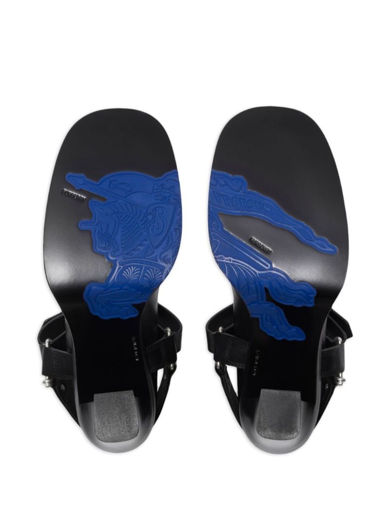 Black Stirrup 85 Leather Pumps
